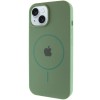 Чехол Silicone Case Full Protective (AA) with MagSafe для Apple iPhone 13 (6.1") Зеленый / Pine green