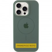 Чехол Silicone Case Full Protective (AA) with MagSafe для Apple iPhone 13 (6.1") Зеленый / Pine green