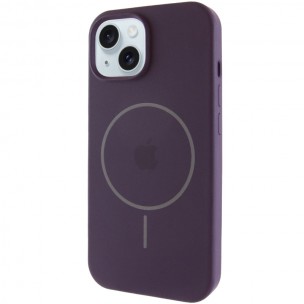 Чехол Silicone Case Full Protective (AA) with MagSafe для Apple iPhone 13 (6.1") Фиолетовый / Elderberry