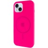 Чехол Silicone Case Full Protective (AA) with MagSafe для Apple iPhone 13 (6.1") Розовый / Barbie pink