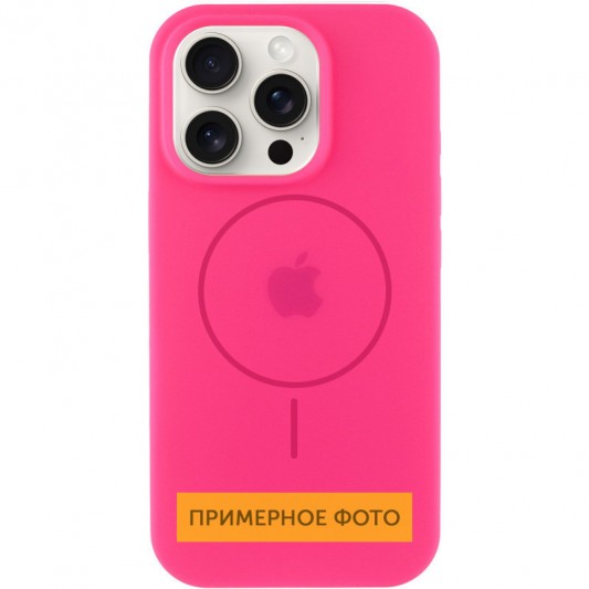 Чехол Silicone Case Full Protective (AA) with MagSafe для Apple iPhone 13 (6.1") Розовый / Barbie pink