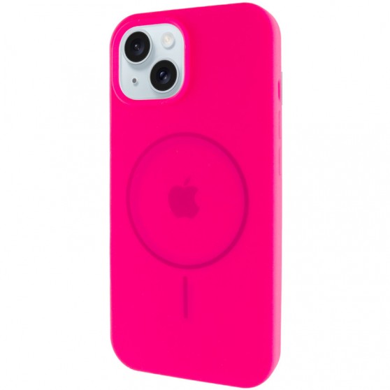 Чохол Silicone Case Full Protective (AA) with MagSafe для Apple iPhone 13 (6.1") Рожевий / Barbie pink