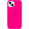 Чехол Silicone Case Full Protective (AA) with MagSafe для Apple iPhone 13 (6.1") Розовый / Barbie pink