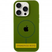 Чехол Silicone Case Full Protective (AA) with MagSafe для Apple iPhone 13 (6.1") Зеленый / Dark Olive