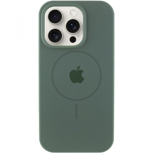 Чохол Silicone Case Full Protective (AA) with MagSafe для Apple iPhone 13 Pro (6.1") Зелений / Pine green