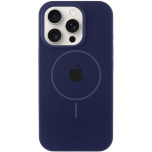 Чехол Silicone Case Full Protective (AA) with MagSafe для Apple iPhone 13 Pro (6.1") Темно-синий / Midnight blue