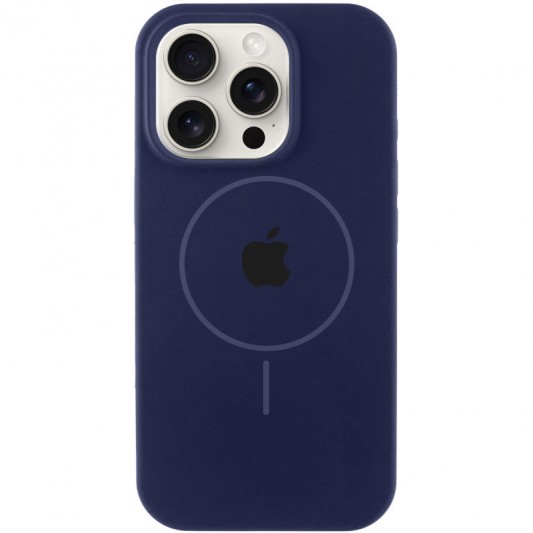 Чохол Silicone Case Full Protective (AA) with MagSafe для Apple iPhone 13 Pro (6.1") Темно-синій / Midnight blue