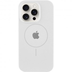 Чехол Silicone Case Full Protective (AA) with MagSafe для Apple iPhone 14 Pro Max (6.7") Белый / White