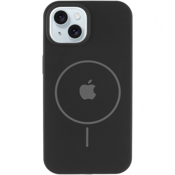 Чехол Silicone Case Full Protective (AA) with MagSafe для Apple iPhone 15 (6.1") Черный / Black