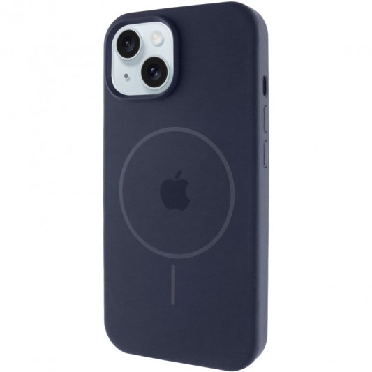 Чехол Silicone Case Full Protective (AA) with MagSafe для Apple iPhone 15 (6.1") Темно-синий / Midnight blue