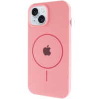 Чохол Silicone Case Full Protective (AA) with MagSafe для Apple iPhone 15 (6.1") Рожевий / Light pink