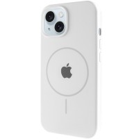 Чохол Silicone Case Full Protective (AA) with MagSafe для Apple iPhone 15 (6.1") Білий / White