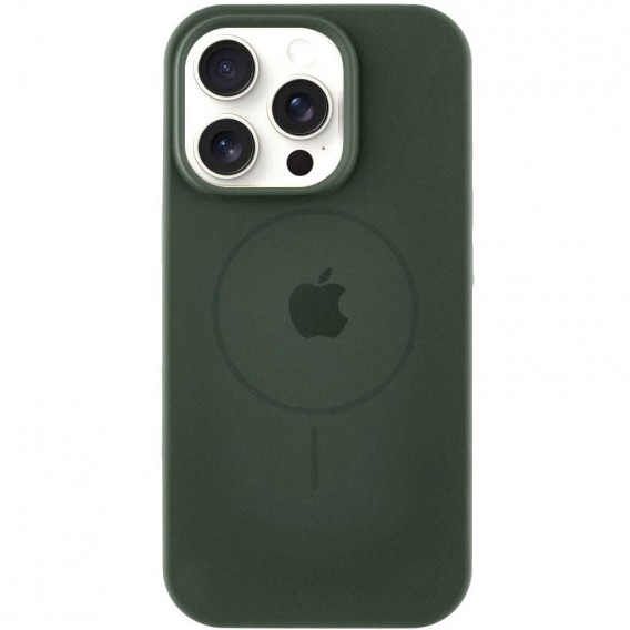 Чохол Silicone Case Full Protective (AA) with MagSafe для Apple iPhone 15 Pro Max (6.7") Зелений / Cyprus Green