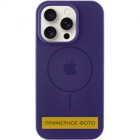 Чехол Silicone Case Full Protective (AA) with MagSafe для Apple iPhone 16 (6.1") Фиолетовый / Elderberry