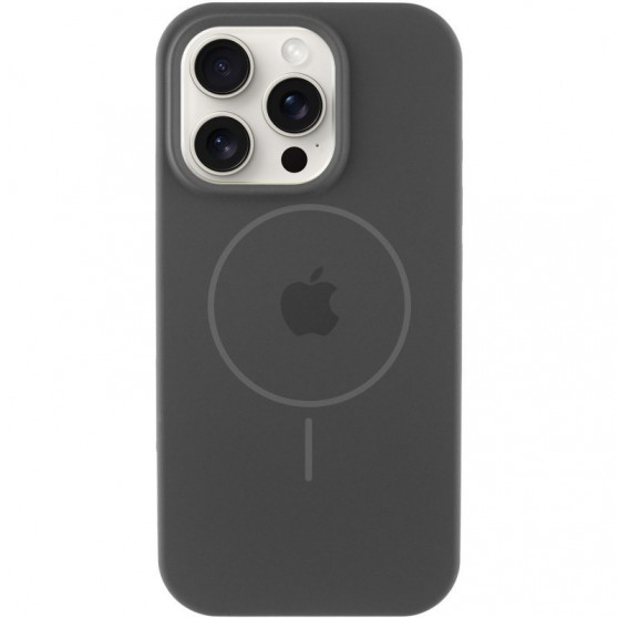 Чехол Silicone Case Full Protective (AA) with MagSafe для Apple iPhone 16 Pro (6.3") Серый / Dark Gray