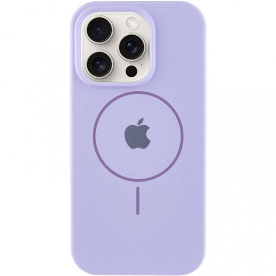 Чехол Silicone Case Full Protective (AA) with MagSafe для Apple iPhone 16 Pro (6.3") Сиреневый / Dasheen