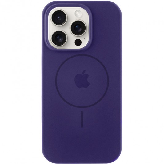 Чехол Silicone Case Full Protective (AA) with MagSafe для Apple iPhone 16 Pro (6.3") Фиолетовый / Elderberry