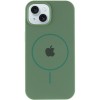 Чохол Silicone Case Full Protective (AA) with MagSafe для Apple iPhone 14 (6.1") Зелений / Pine green
