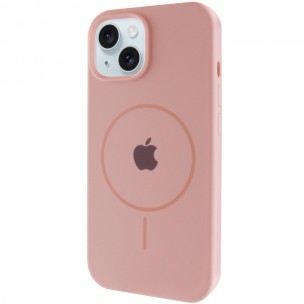 Чохол Silicone Case Full Protective (AA) with MagSafe для Apple iPhone 14 (6.1") Рожевий / Pink Sand