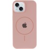 Чехол Silicone Case Full Protective (AA) with MagSafe для Apple iPhone 14 (6.1") Розовый / Pink Sand