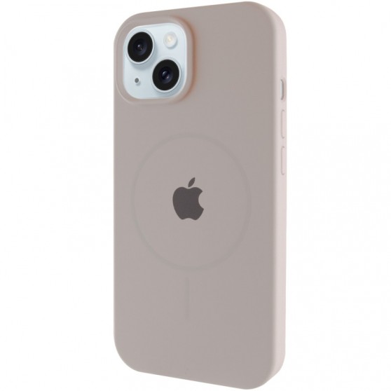 Чохол Silicone Case Full Protective (AA) with MagSafe для Apple iPhone 14 (6.1") Сірий / Light Grey