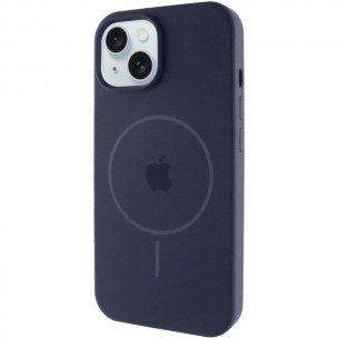 Чехол Silicone Case Full Protective (AA) with MagSafe для Apple iPhone 14 (6.1") Темно-синий / Midnight blue