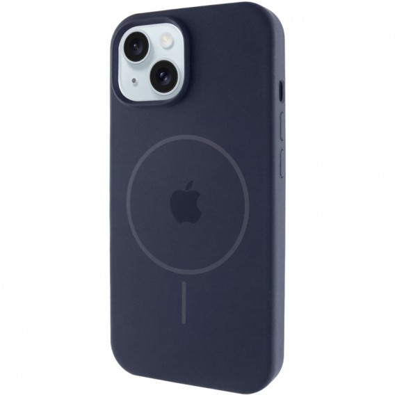Чехол Silicone Case Full Protective (AA) with MagSafe для Apple iPhone 14 (6.1") Темно-синий / Midnight blue