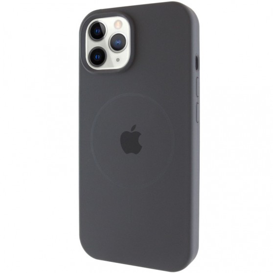 Чехол Silicone Case Full Protective (AA) with MagSafe для Apple iPhone 11 Pro (5.8") Серый / Dark Gray