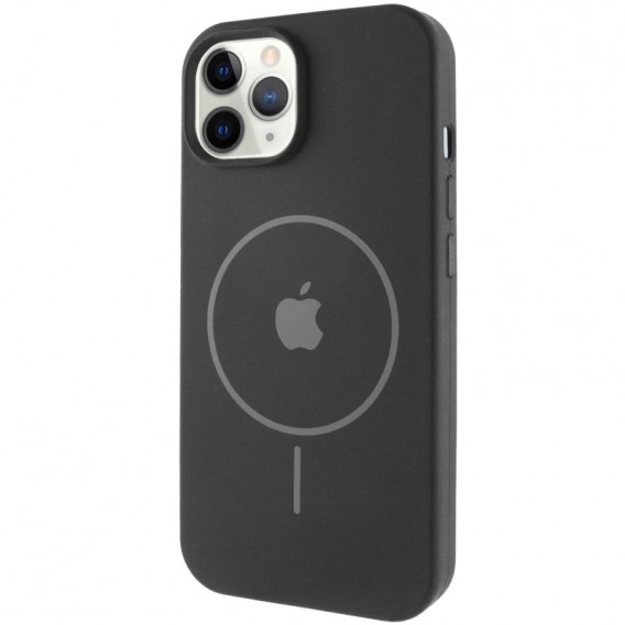 Чехол Silicone Case Full Protective (AA) with MagSafe для Apple iPhone 11 Pro Max (6.5") Черный / Black
