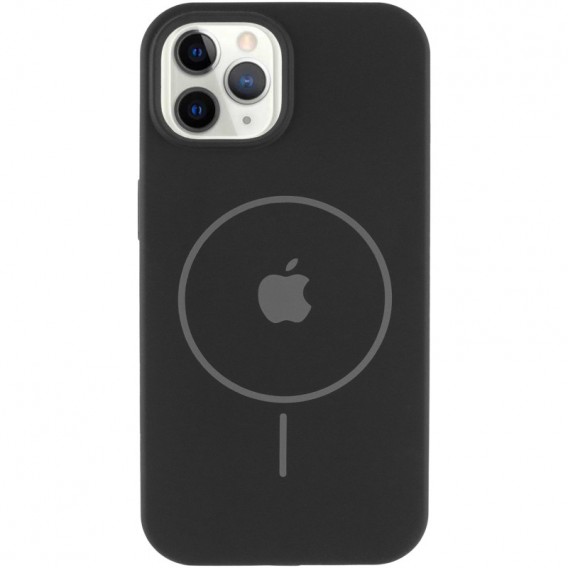 Чехол Silicone Case Full Protective (AA) with MagSafe для Apple iPhone 11 Pro Max (6.5") Черный / Black