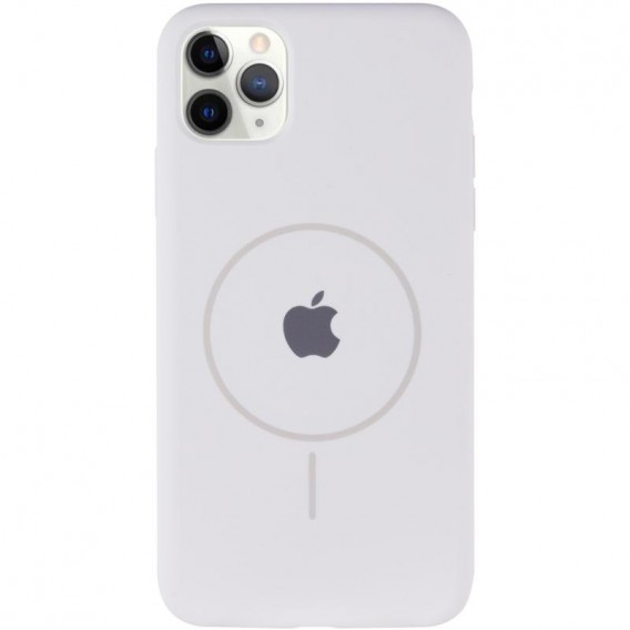 Чохол для iPhone 11 Pro Max з MagSafe Silicone Case Full Protective (White)