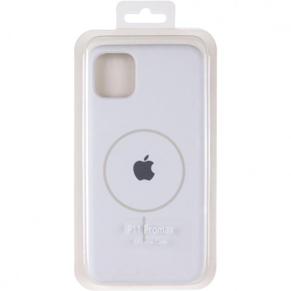 Чохол для iPhone 11 Pro Max з MagSafe Silicone Case Full Protective (White)
