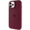 Чехол Silicone Case Full Protective (AA) with MagSafe для Apple iPhone 12 Pro / 12 (6.1") Бордовый / Plum