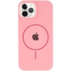 Чехол Silicone Case Full Protective (AA) with MagSafe для Apple iPhone 12 Pro / 12 (6.1") Розовый / Light pink