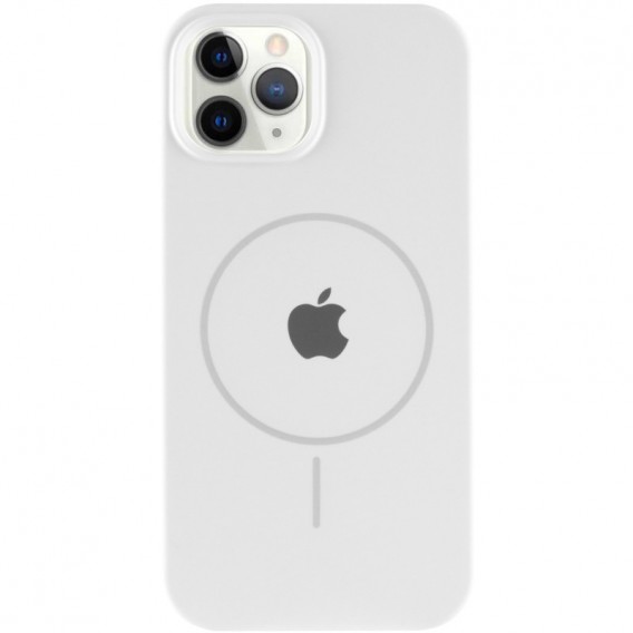 Чохол Silicone Case Full Protective (AA) with MagSafe для Apple iPhone 12 Pro / 12 (6.1") Білий / White