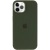 Чохол Silicone Case Full Protective (AA) with MagSafe для Apple iPhone 12 Pro / 12 (6.1") Зелений / Cyprus Green