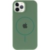 Чохол Silicone Case Full Protective (AA) with MagSafe для Apple iPhone 12 Pro / 12 (6.1") Зелений / Pine green