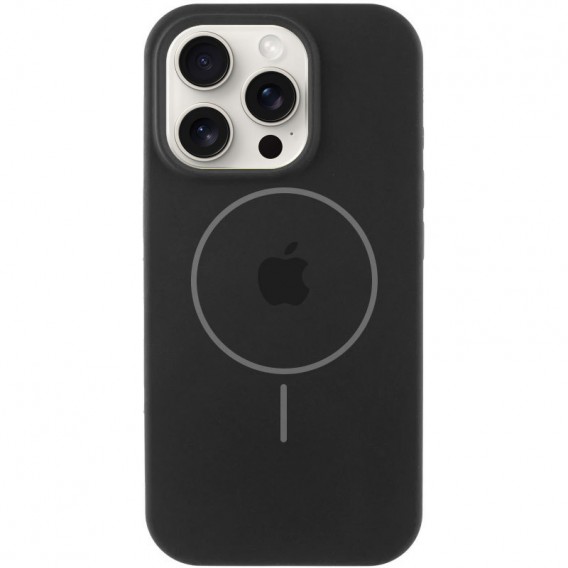 Чохол Silicone Case Full Protective (AA) with MagSafe для Apple iPhone 12 Pro / 12 (6.1") Чорний / Black
