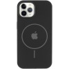 Чохол Silicone Case Full Protective (AA) with MagSafe для Apple iPhone 12 Pro / 12 (6.1") Чорний / Black