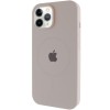 Чохол Silicone Case Full Protective (AA) with MagSafe для Apple iPhone 12 Pro / 12 (6.1") Сірий / Light Grey
