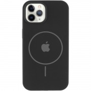 Чехол Silicone Case Full Protective (AA) with MagSafe для Apple iPhone 12 Pro Max (6.7") Черный / Black