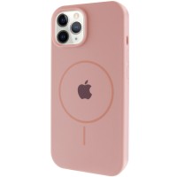 Чехол Silicone Case Full Protective (AA) with MagSafe для Apple iPhone 12 Pro Max (6.7") Розовый / Pink Sand