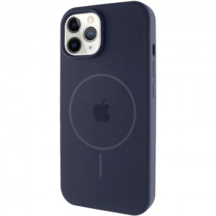 Чохол Silicone Case Full Protective (AA) with MagSafe для Apple iPhone 12 Pro Max (6.7") Темно-синій / Midnight blue