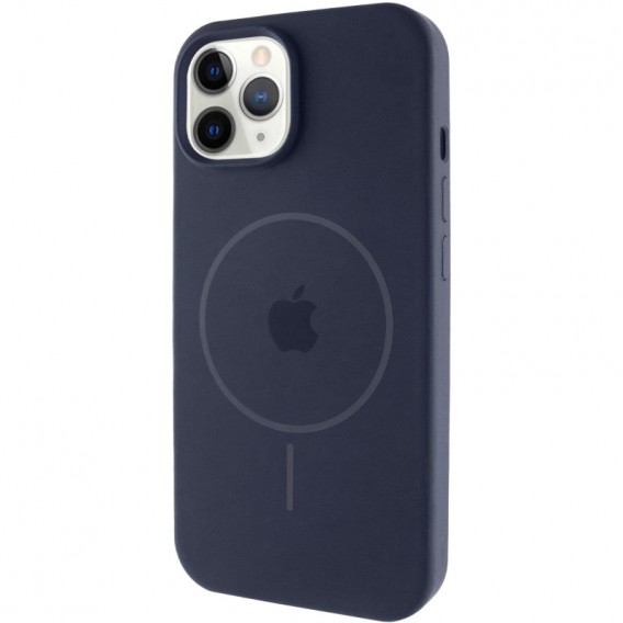 Чохол Silicone Case Full Protective (AA) with MagSafe для Apple iPhone 12 Pro Max (6.7") Темно-синій / Midnight blue
