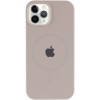Чохол Silicone Case Full Protective (AA) with MagSafe для Apple iPhone 12 Pro Max (6.7") Сірий / Light Grey