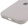 Чохол Silicone Case Full Protective (AA) with MagSafe для Apple iPhone 12 Pro Max (6.7") Сірий / Light Grey