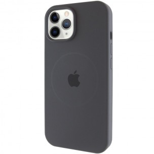 Чехол Silicone Case Full Protective (AA) with MagSafe для Apple iPhone 12 Pro Max (6.7") Серый / Dark Gray