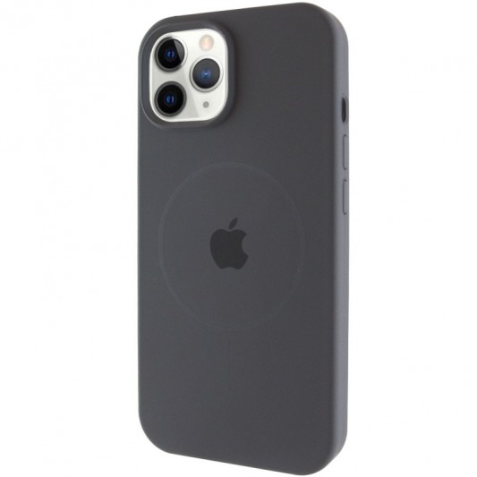 Чехол Silicone Case Full Protective (AA) with MagSafe для Apple iPhone 12 Pro Max (6.7") Серый / Dark Gray
