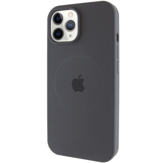 Чохол Silicone Case Full Protective (AA) with MagSafe для Apple iPhone 12 Pro Max (6.7") Сірий / Dark Gray