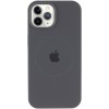 Чохол Silicone Case Full Protective (AA) with MagSafe для Apple iPhone 12 Pro Max (6.7") Сірий / Dark Gray